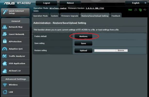 Clearing NVRAM settings in Asus stock firmware